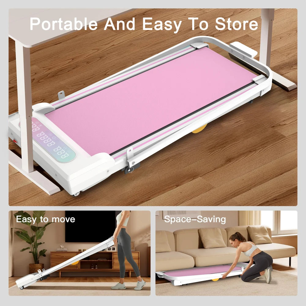 2-in-1 Portable Incline Treadmill with Remote