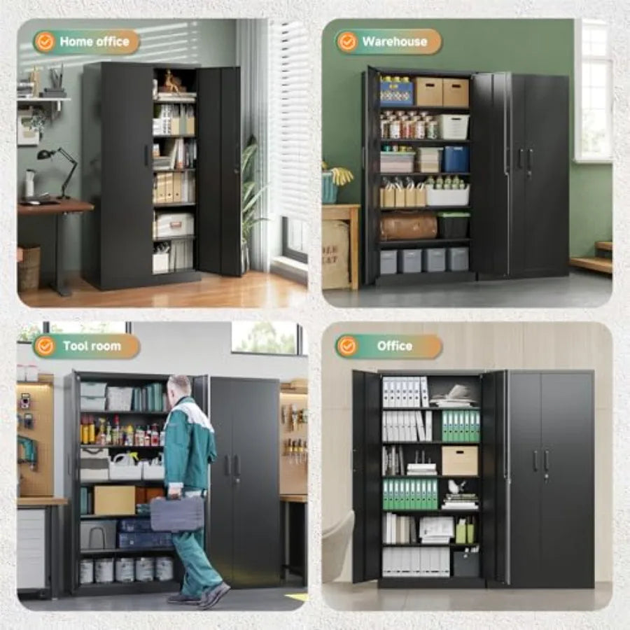72 " Metal Garage Storage Cabinets with Lock