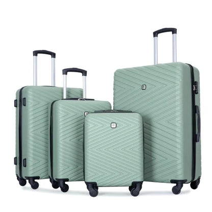 4-Piece ABS Suitcase With Spinner Wheels/Lock