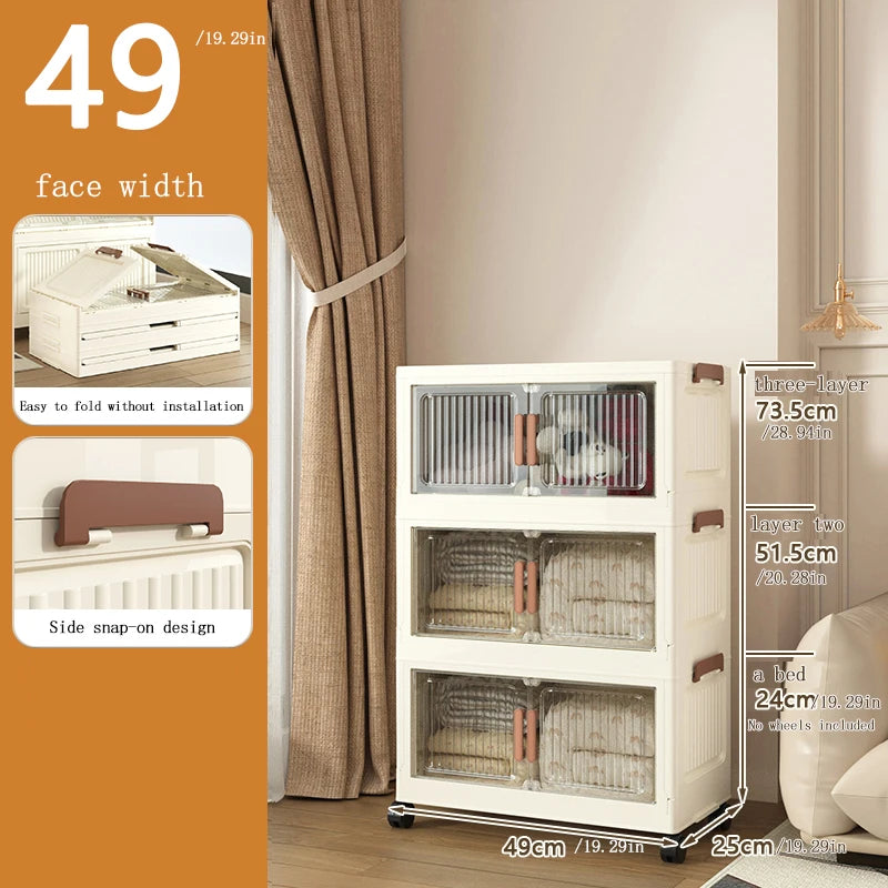 Multi-Purpose Stackable Thickened Storage Cabinet