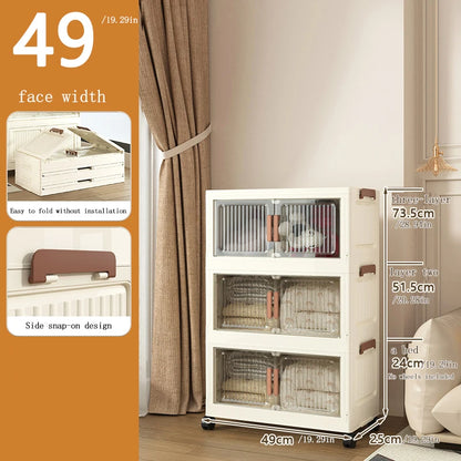 Multi-Purpose Stackable Thickened Storage Cabinet
