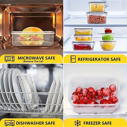 48Pcs BPA-Free Food Storage Set with Labels