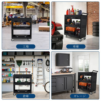 Mobile Steel Tool Cabinet – 4-Tier Storage Wagon