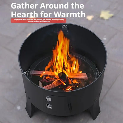 3-Tier Charcoal Smoker Grill