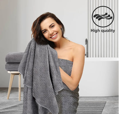 Bath Towel Set Microfiber Highly Absorbent Lightweight