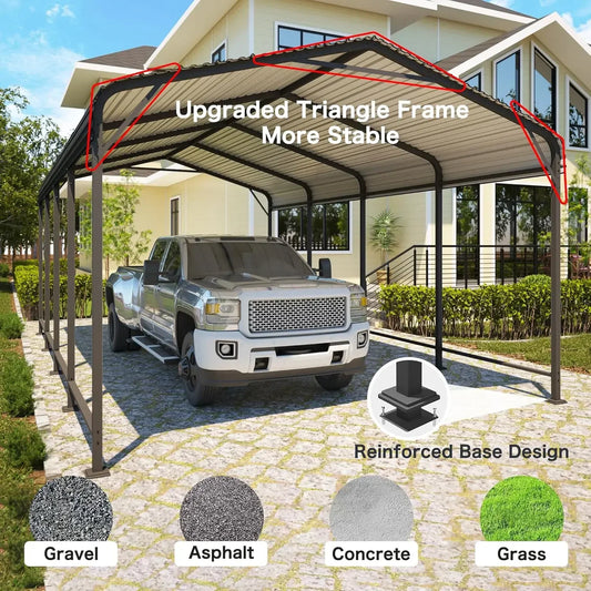12x20FT Heavy Duty Carport Canopy for All-Weather