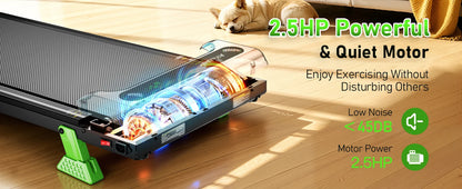 2.5HP Portable Walking Treadmill with 300Lbs Capacity