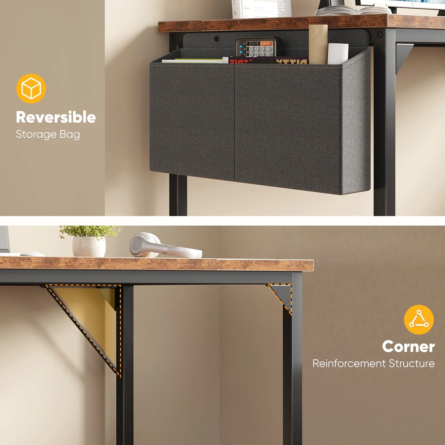 Computer Office Desk with Storage