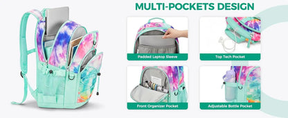 Girls School Backpack with Lunch Box