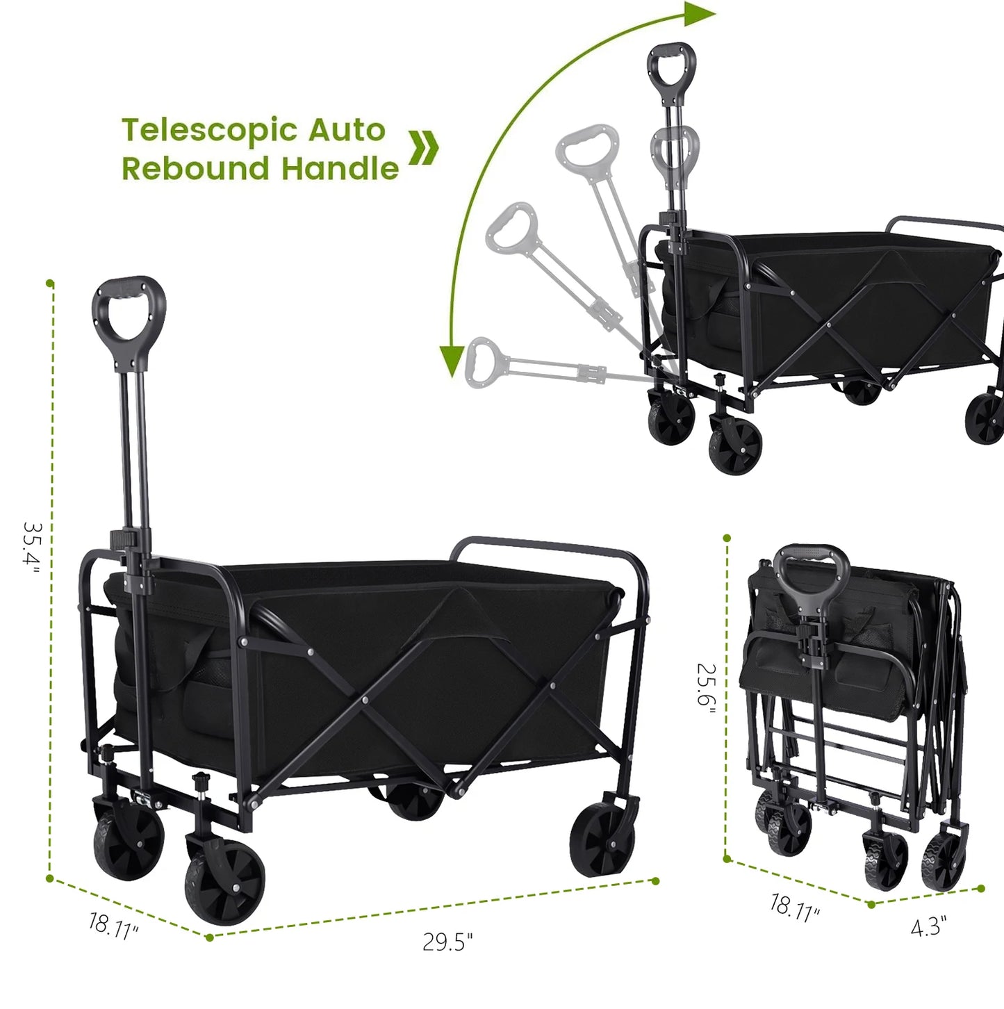 Foldable Heavy Duty Wagon Cart