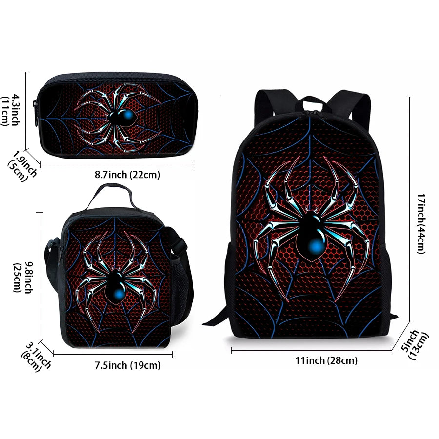 Spider Three Piece Backpacks Set