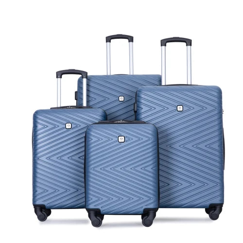 4-Piece ABS Suitcase With Spinner Wheels/Lock