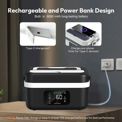 Wireless Electric Stainless Steel  Insulated Lunch Box  Lunch Box