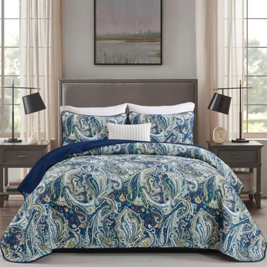 3 Pieces Quilt Set Boho Bedspread