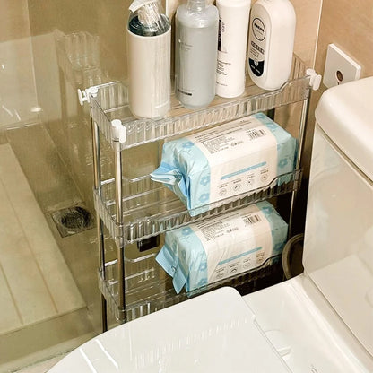 Narrow Storage Rack Trolley Organizer With Wheels