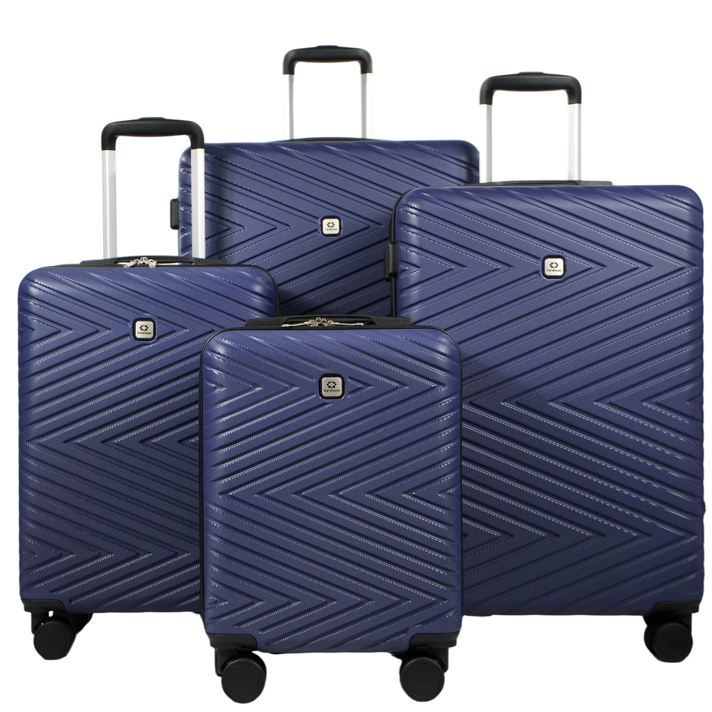 4-Piece ABS Suitcase With Spinner Wheels/Lock