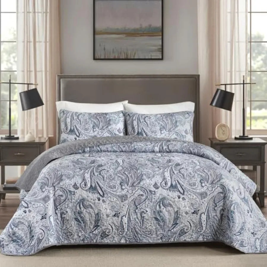 3 Pieces Quilt Set Boho Bedspread