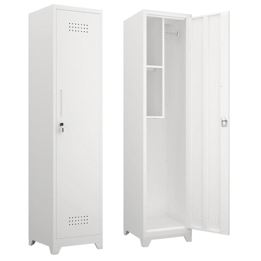 Broom Storage Cabinet With Locking Doors