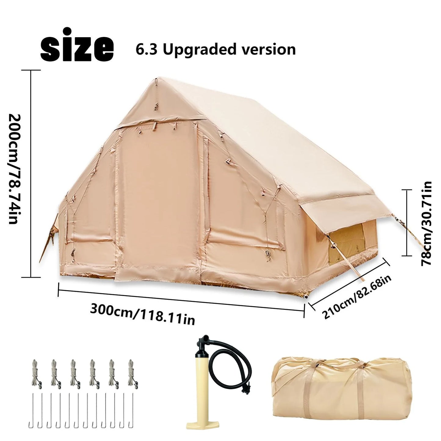 4-6 Person Outdoor Family Luxury Inflatable Tent