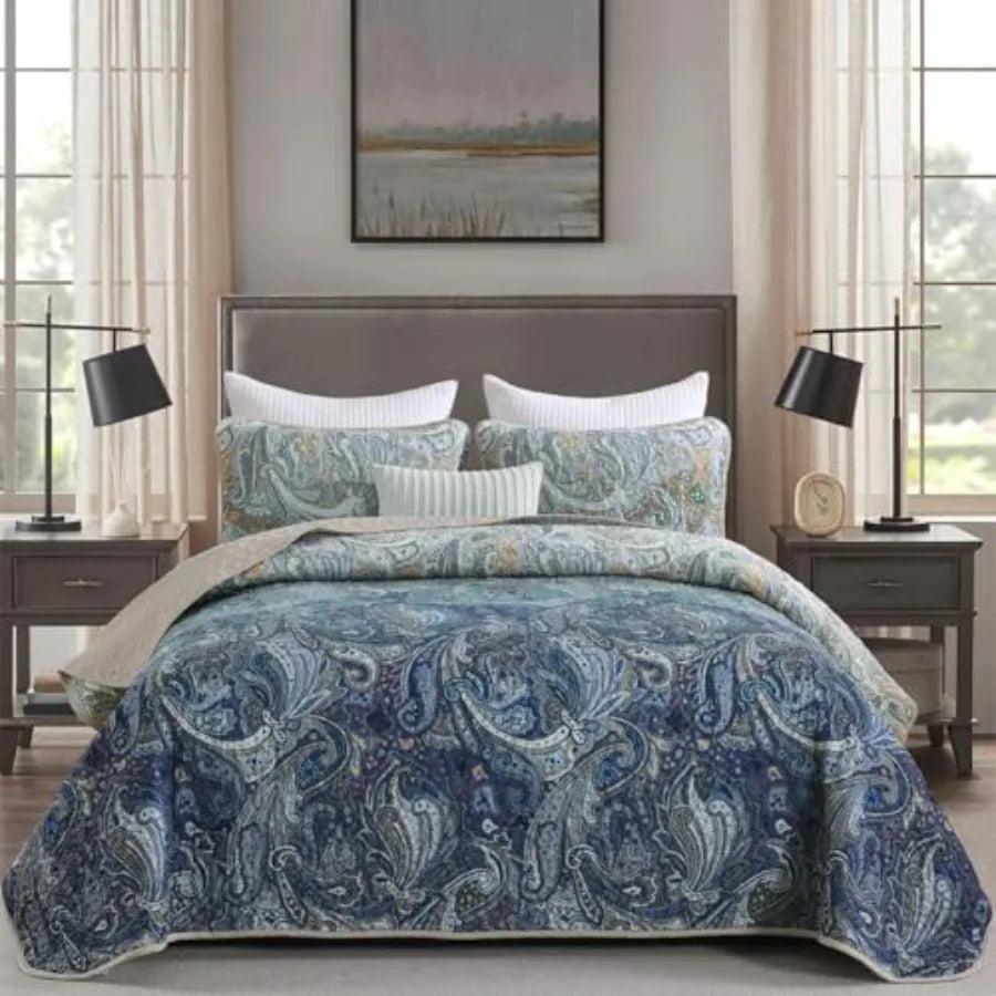 3 Pieces Quilt Set Boho Bedspread