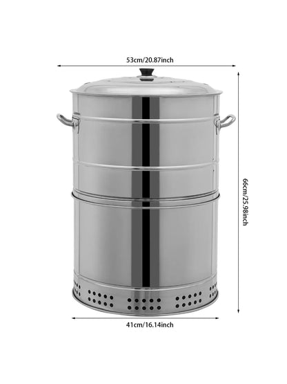 Large Stainless Steel Portable Smokeless Barbecue Grill