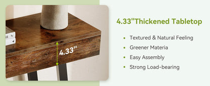 2-Tier Console Table with Metal Frame
