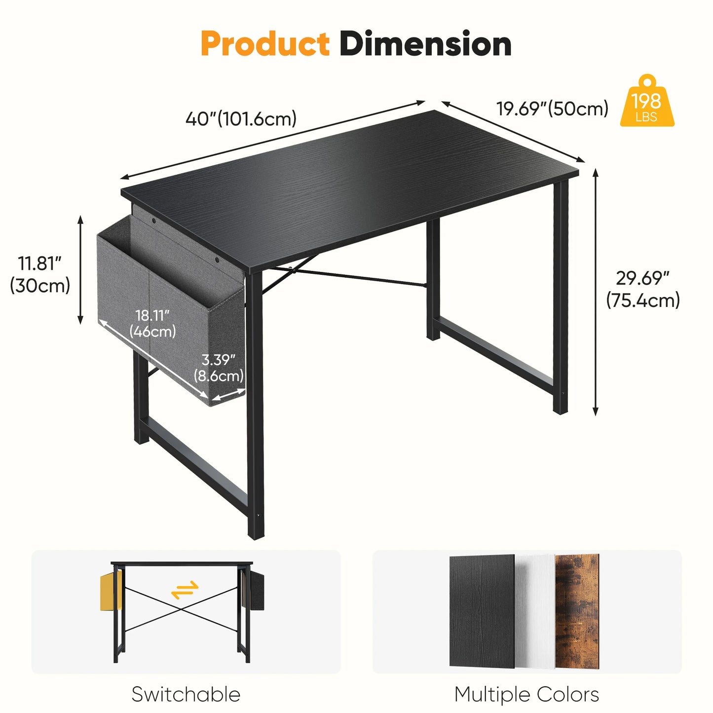 Computer Office Desk with Storage