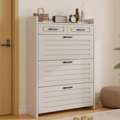 3 Flip Drawer & 2 Storage Drawer Cabinet