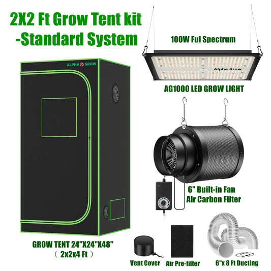 2x2 AG1000 LED Grow Tent Package