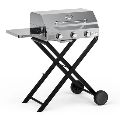 3Burner Gas Grill with Foldable Cart