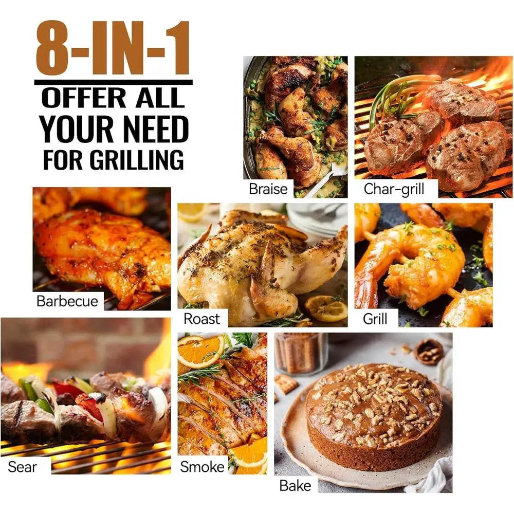 Portable Tabletop Wood Pellet Grill and Smoker