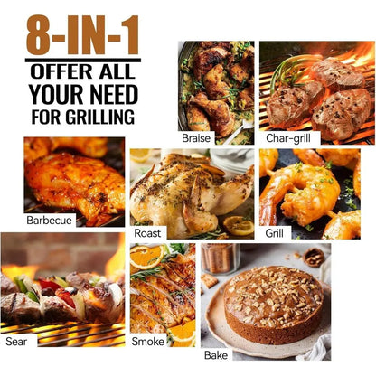 Portable Tabletop Wood Pellet Grill and Smoker