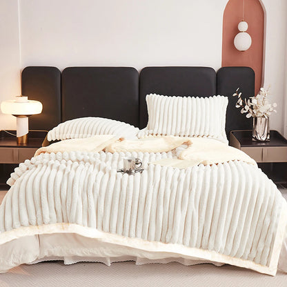 1pc Weighted Fleece Blanket -Soft, Warm
