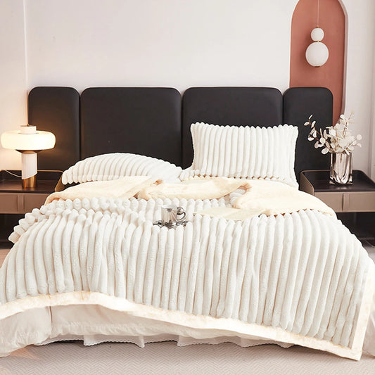1pc Weighted Fleece Blanket -Soft, Warm
