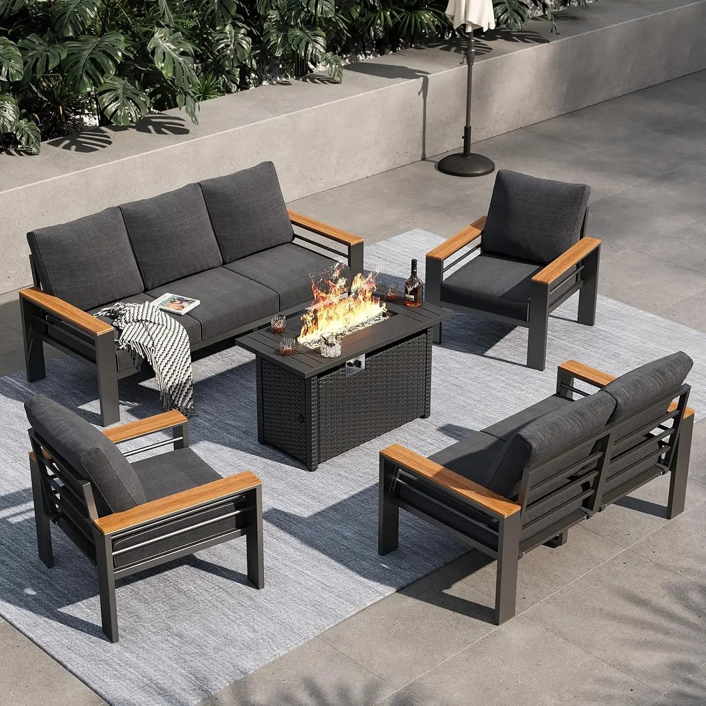 Outdoor Patio Furniture Set, with Coffee Table