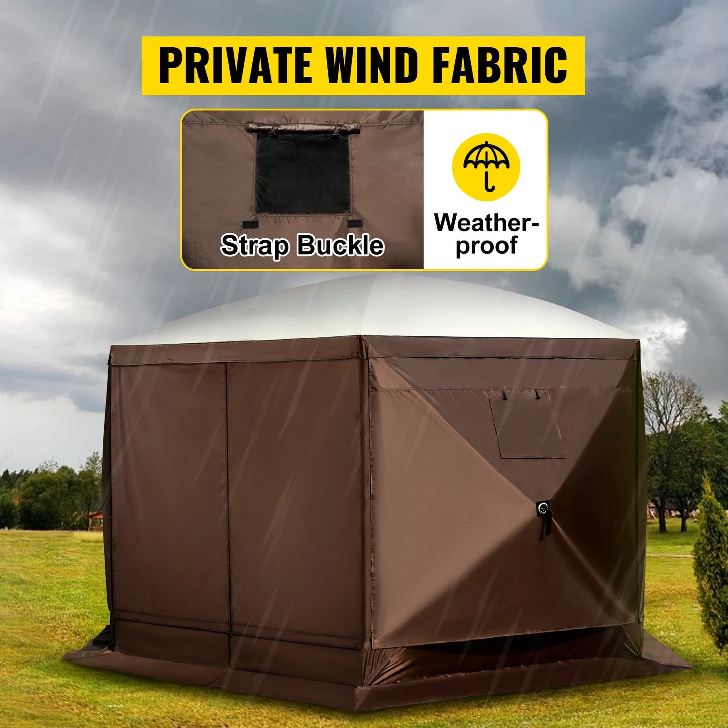 Pop-up 6 Sided 12' x 12' / 10' x 10' Camping Gazebo