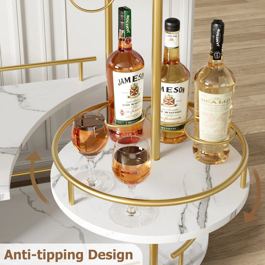 4-Tiers Bar Cart with  Storage Shelves