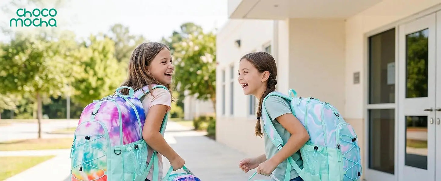 Girls School Backpack with Lunch Box