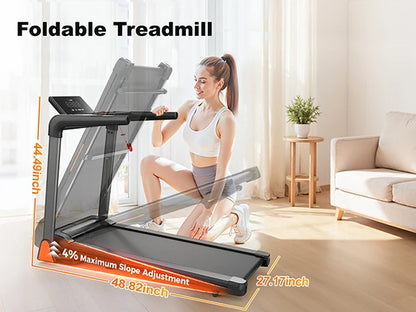 Folding Treadmill 3.5 Horsepower 0.5-8.5MPH 330LBS Capacity