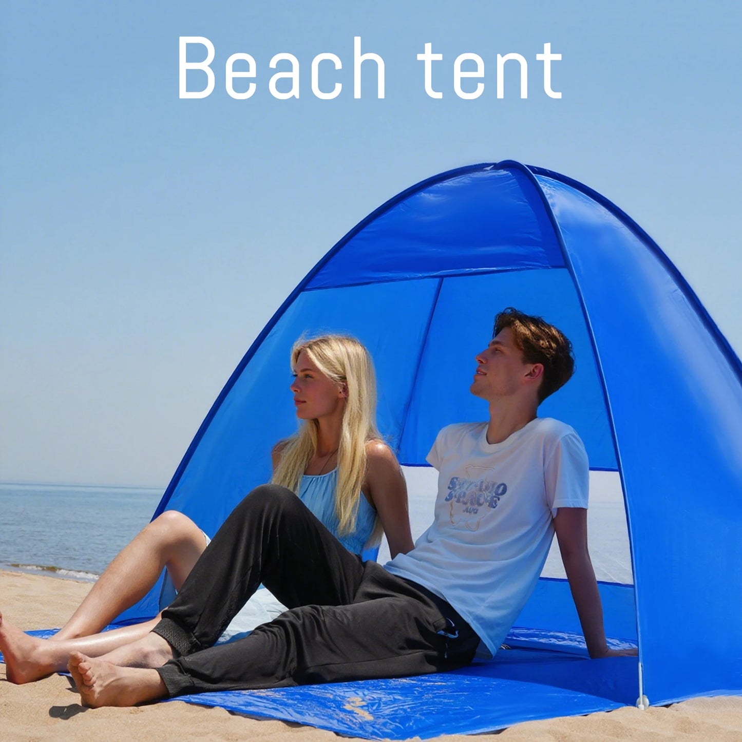 Compact Pop-up beach tent with handbag