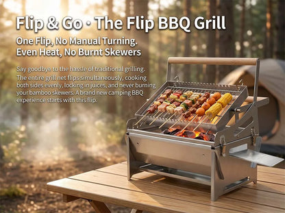 360° Portable Foldable Rotating Charcoal Grill