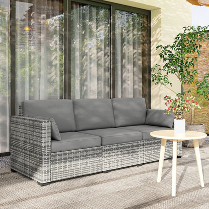3-Seat Wicker Patio Couch
