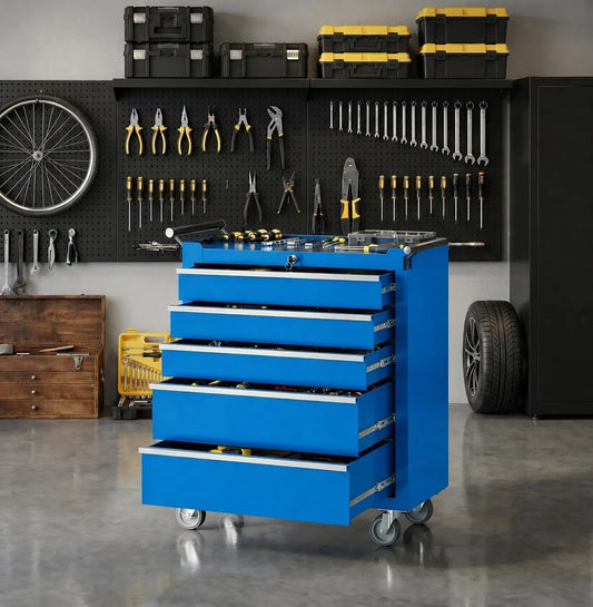 5 Drawer Rolling Tool Chest with Lock