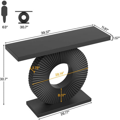 Modern Console Table with Geometric Base