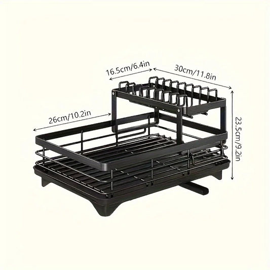 2-Tier Stainless Steel Dish Drying Rack