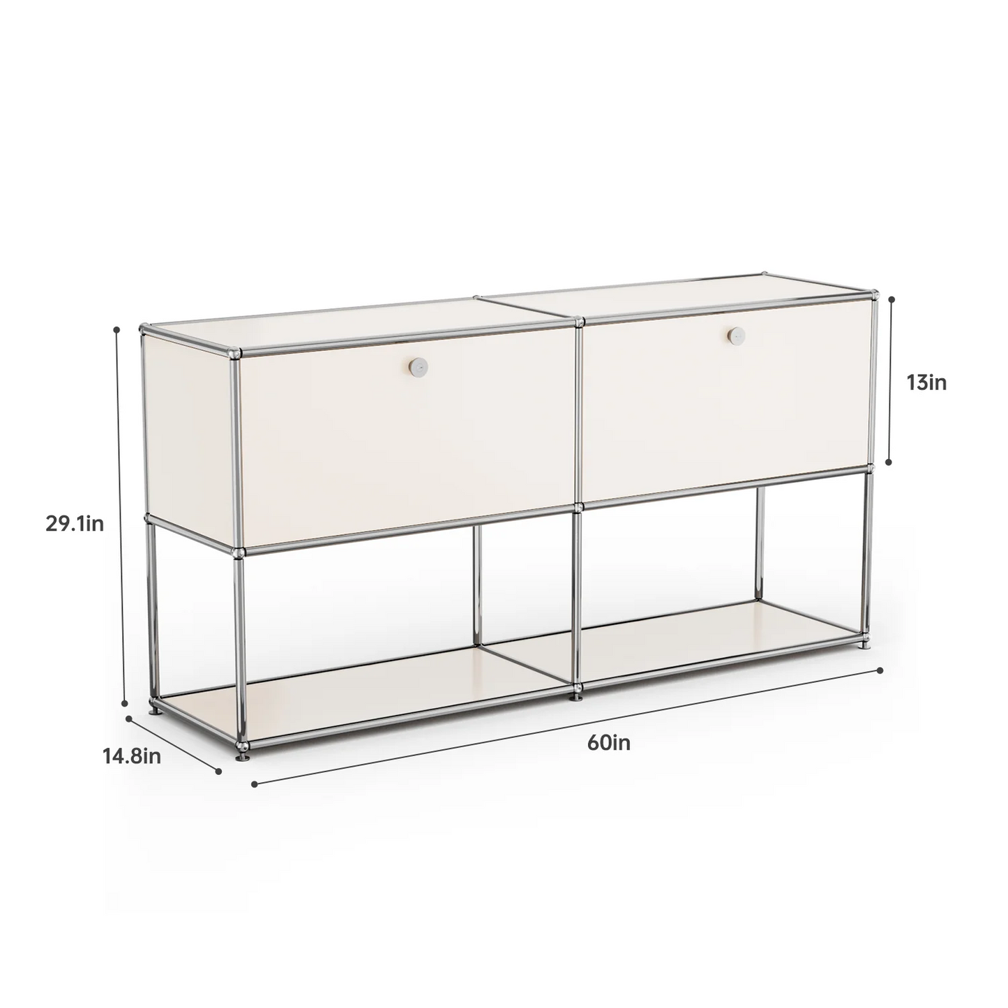 Modern Modular Metal Storage Cabinet Freestanding Organizer
