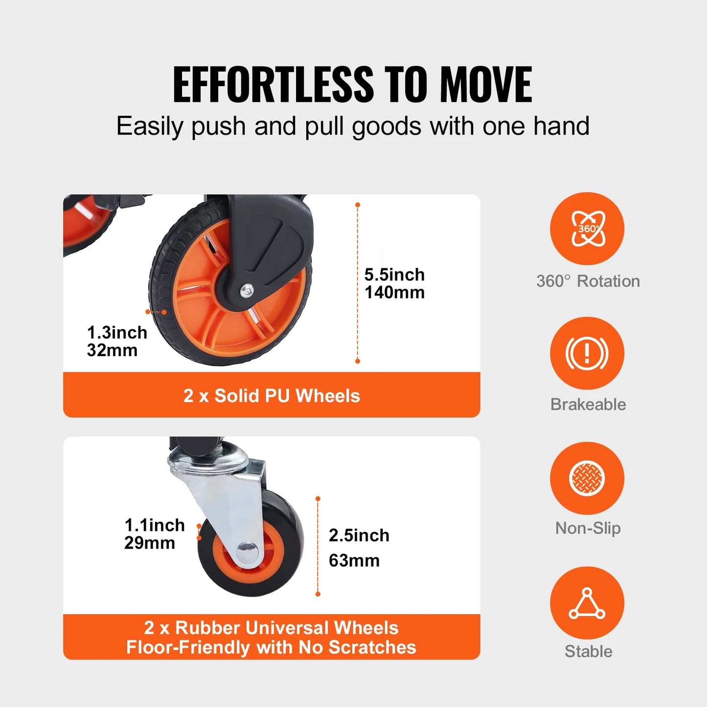 300lbs Folding  Aluminum Lightweight Hand Truck