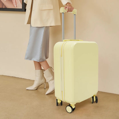 20" Travel Luggage Suitcase Yellow Carry on Luggage