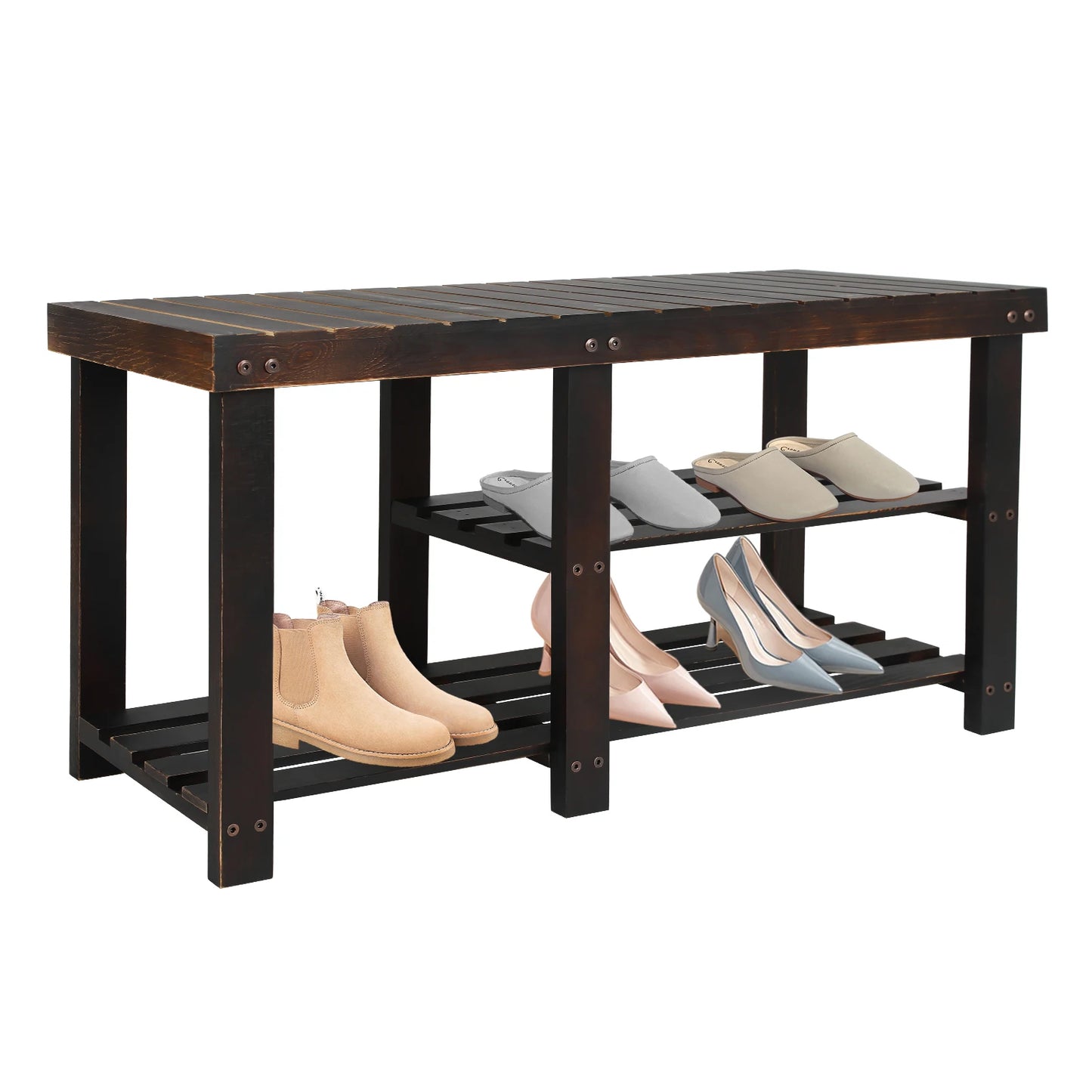 3-Tier Shoe Rack Bench
