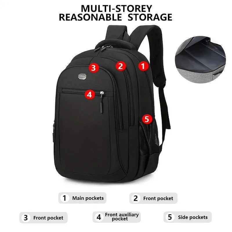 Large Capacity Backpack  Suitable For 15.6-inch Laptops